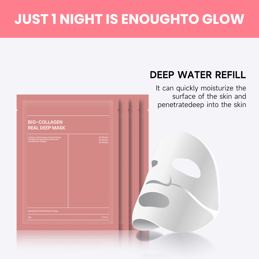 4 PCS Bio-Collagen Real Deep Masks, Biodance Collagen Overnight Mask (4 PCS)